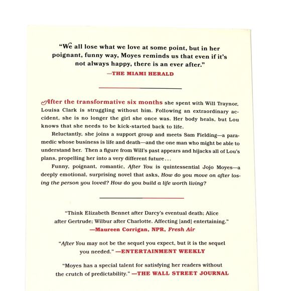 After You by Jojo Moyes (Book 2 of Me Before You) - Picture 3 of 3